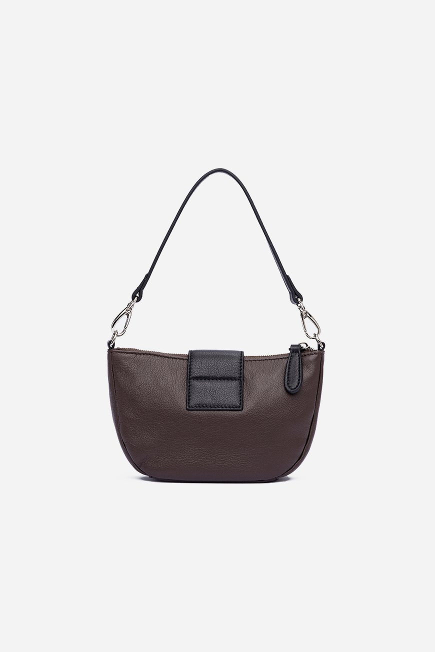 Genuine Leather Tote Handbag Brown