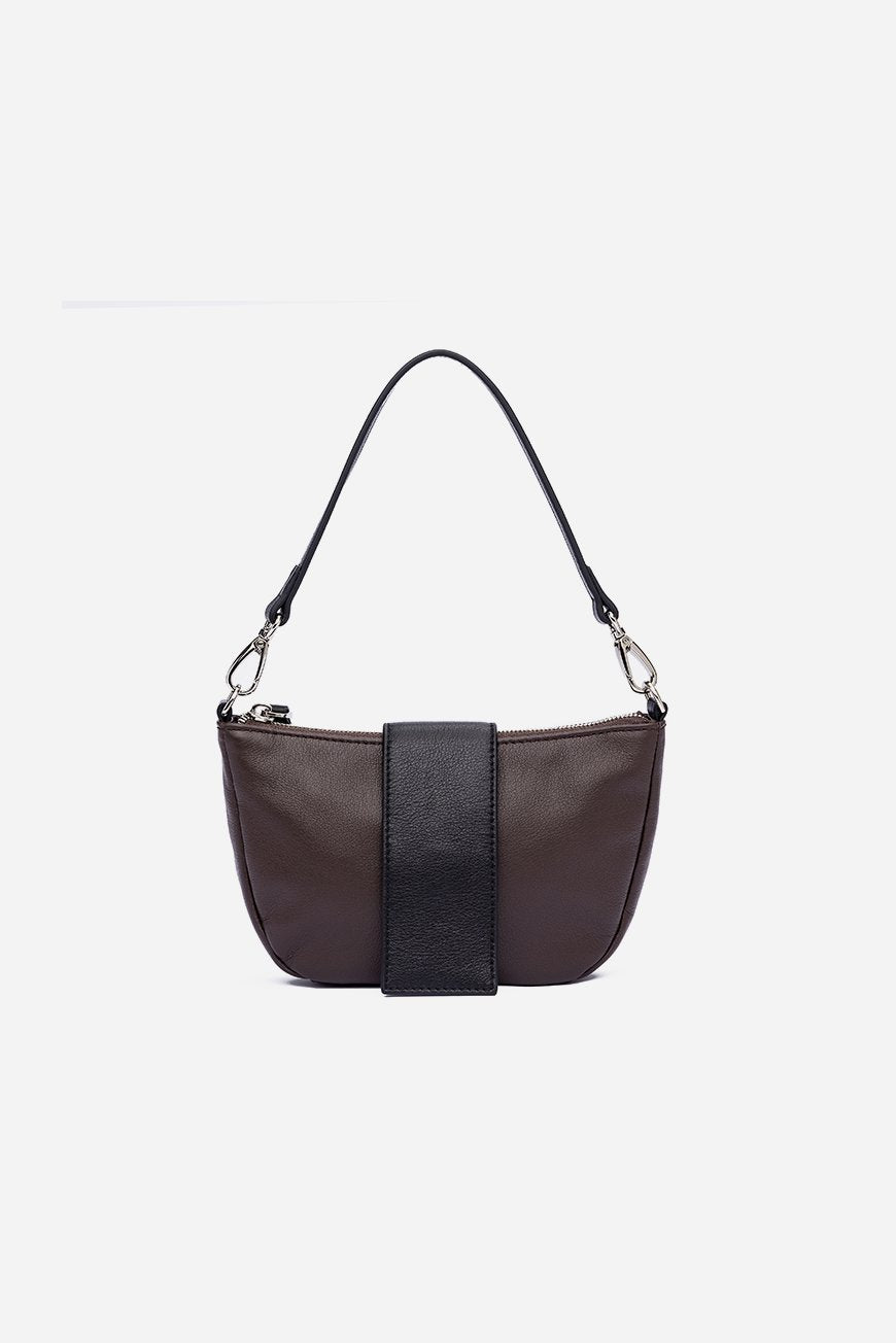 Genuine Leather Tote Handbag Brown